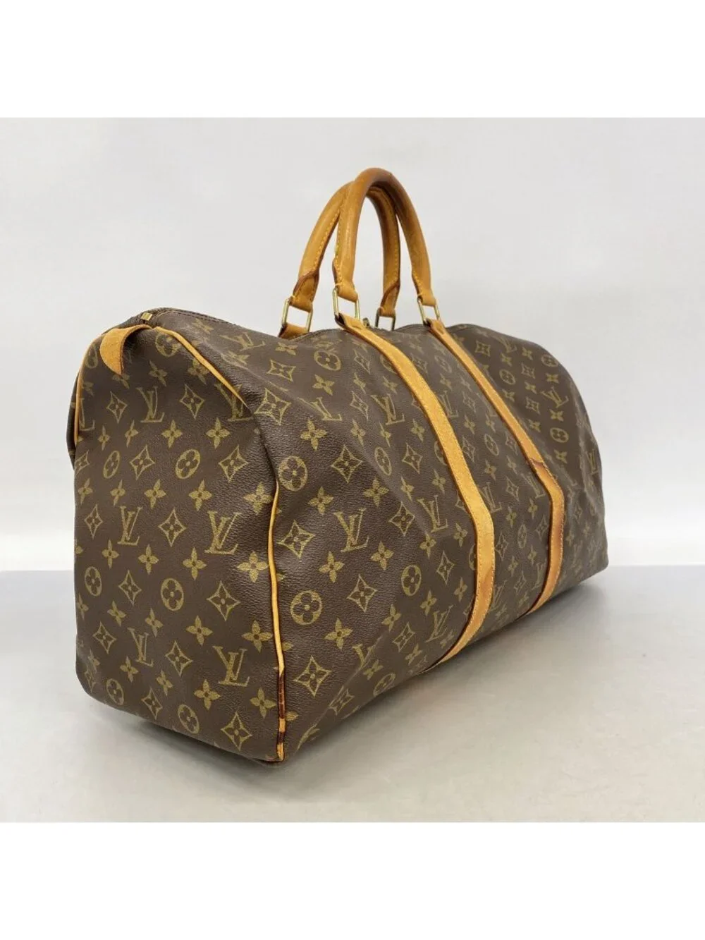 Louis Vuitton Boston Bag Monogram Keepall 50 Brown